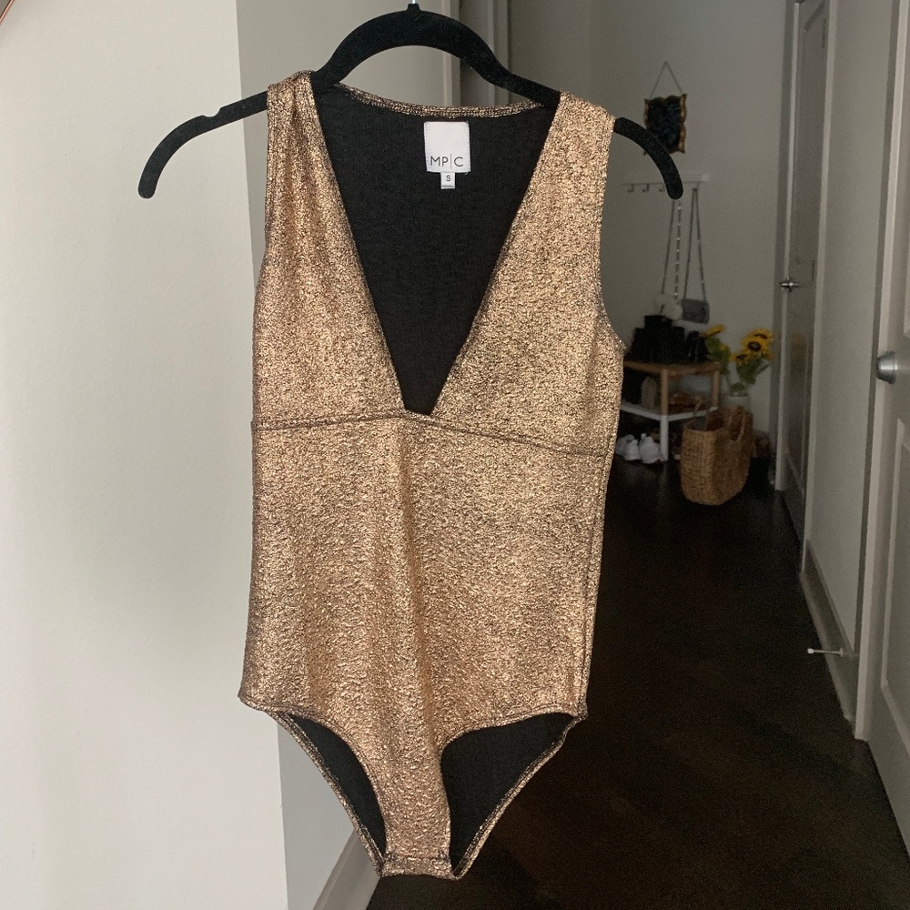 gold bodysuit